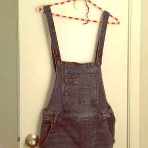 Free People washed denim overalls- Girlfriend wash